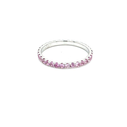 Natural Pink Sapphire Ring 6.5 14k W Gold 0.66 TCW Certified $1,190 217001 - Certified Fine Jewelry