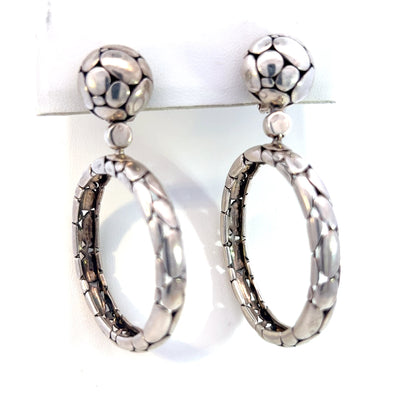 John Hardy Estate Earrings Silver JH104