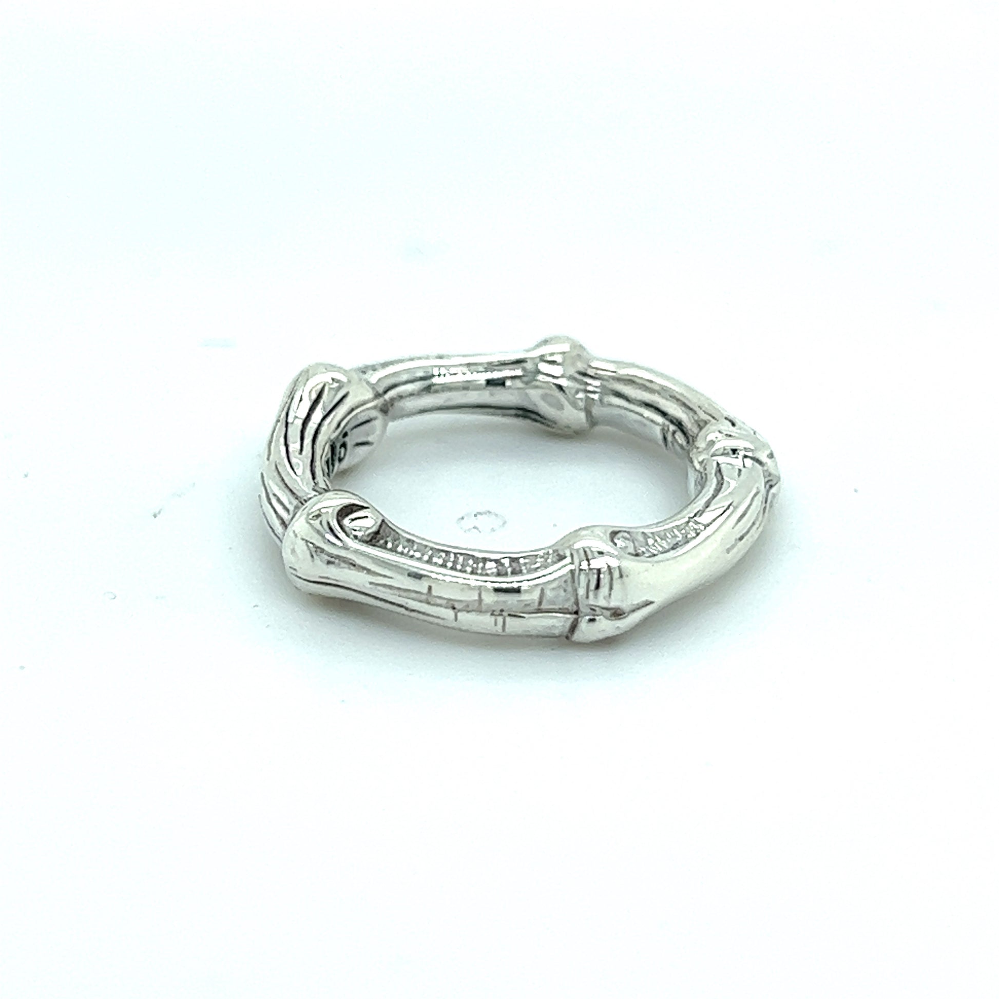 Tiffany & Co Estate Bamboo Ring Size 4 Sterling Silver 4.5 mm TIF452 - Certified Fine Jewelry