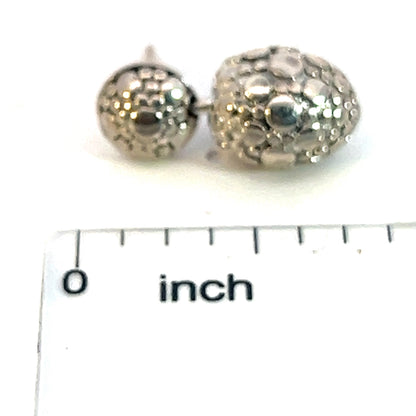 John Hardy Estate Pebble Dot Earrings Sterling Silver JH84