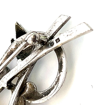 Mikimoto Estate Akoya Pearl Brooch Silver 5.50 mm M337 - Certified Fine Jewelry