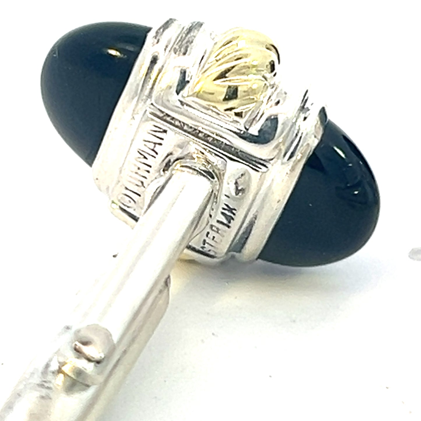 David Yurman Authentic Estate Onyx Cufflinks 14k Gold & Silver 12.5 Grams DY420 - Certified Fine Jewelry