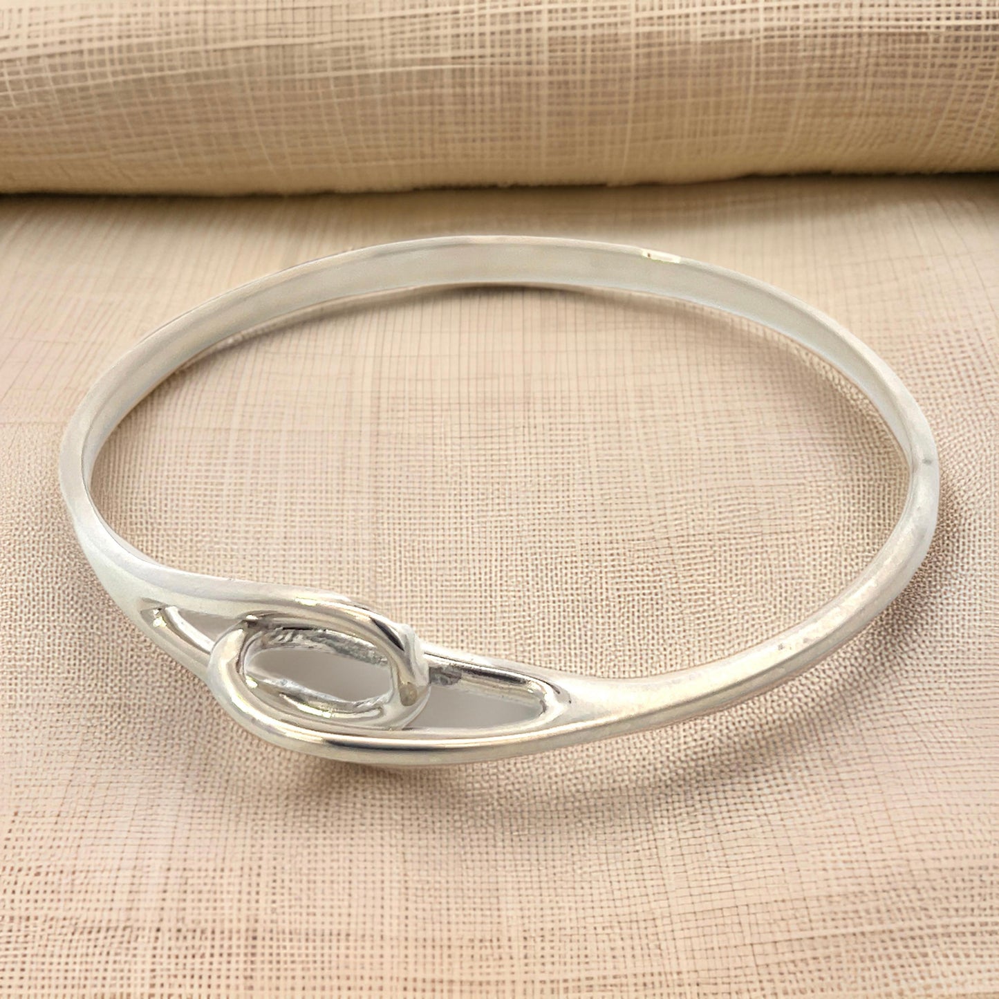 Tiffany & Co Estate Infinity Cuff Bracelet 7" Sterling Silver TIF711