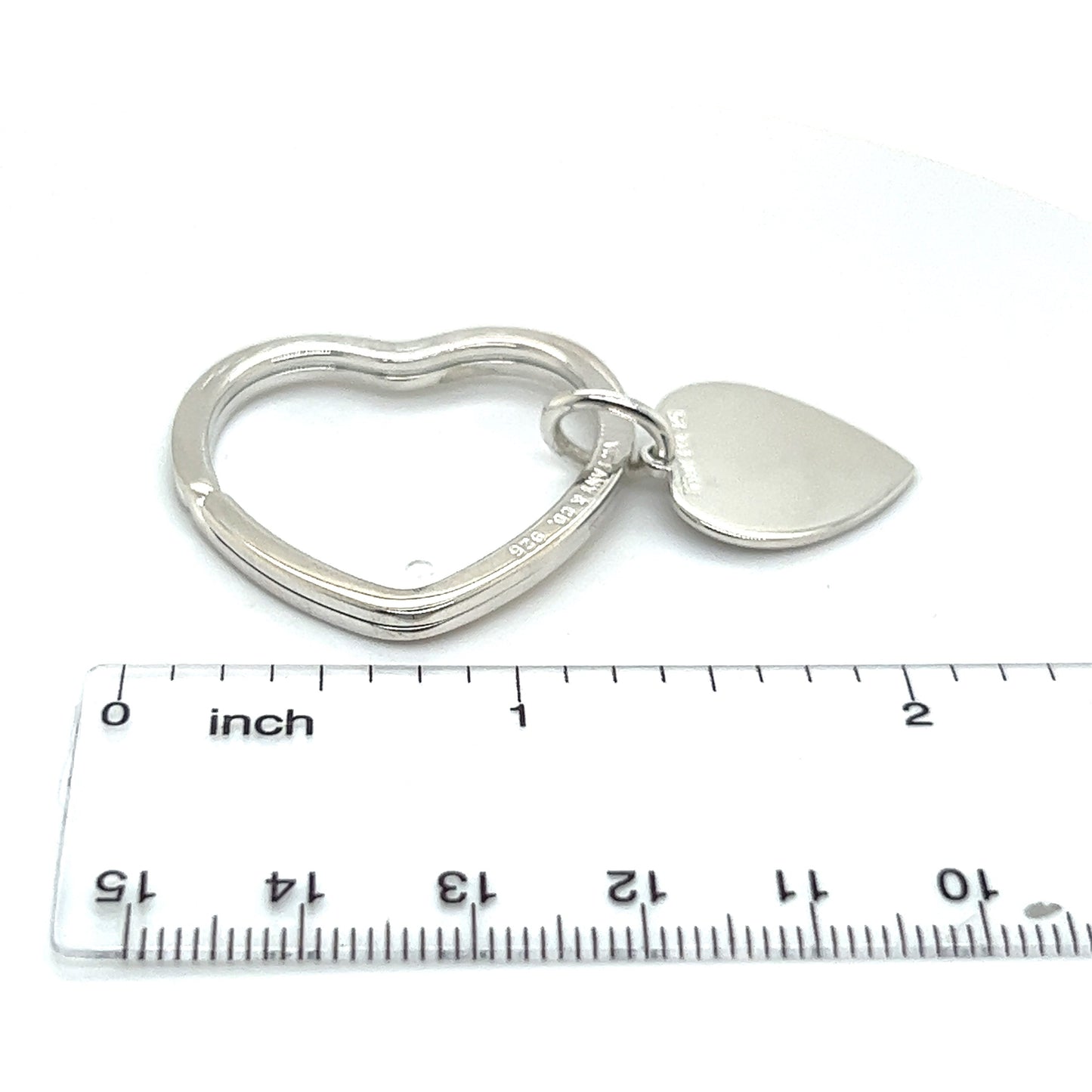 Tiffany & Co Estate Heart Keychain Sterling Silver TIF698