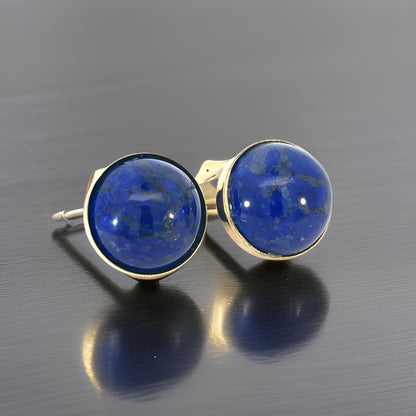 Natural Lapis Lazuli Cufflinks 14k Y Gold 40 CTW Certified $3,450 311039 - Certified Fine Jewelry