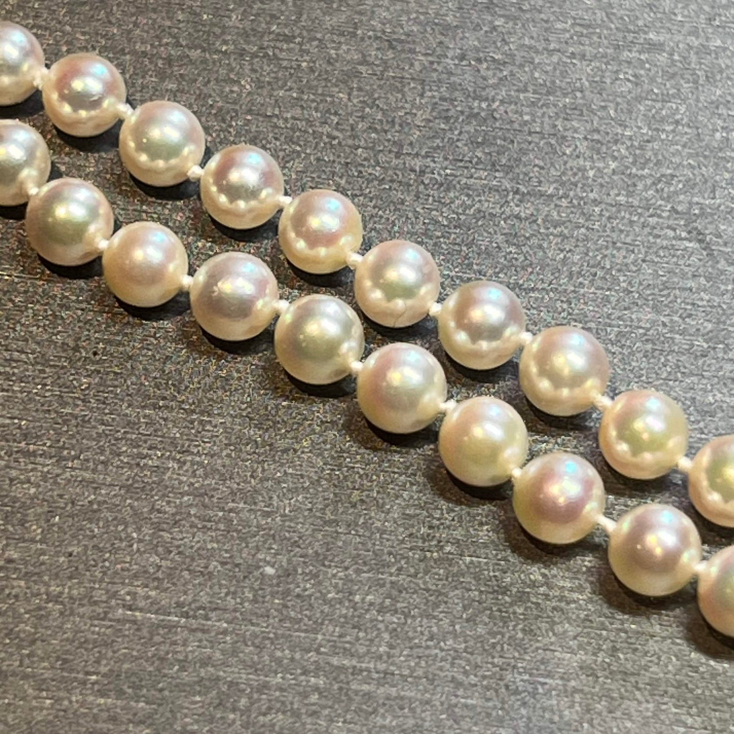 Mikimoto Estate Akoya Pearl Bracelet 7.5" Silver 5-5.5 mm M358