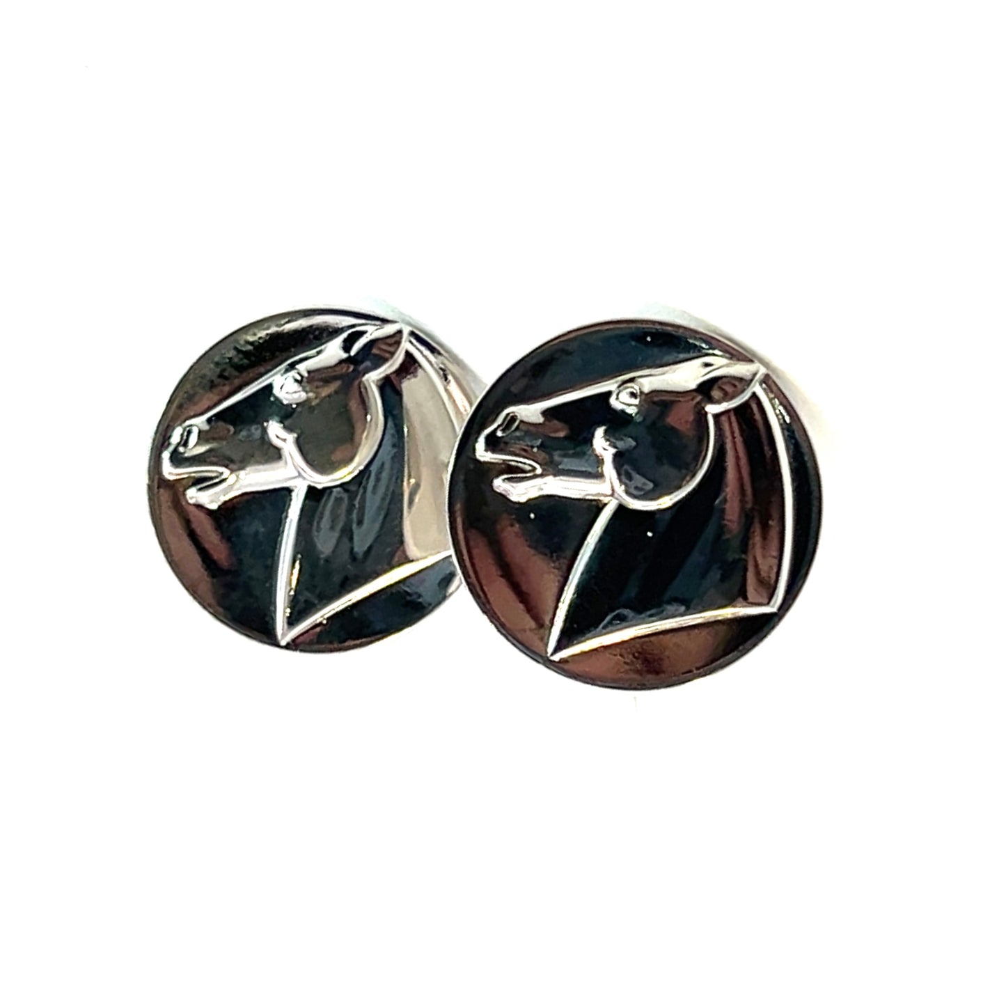 George Jensen Estate Mens Horse Cufflinks Silver GJ26