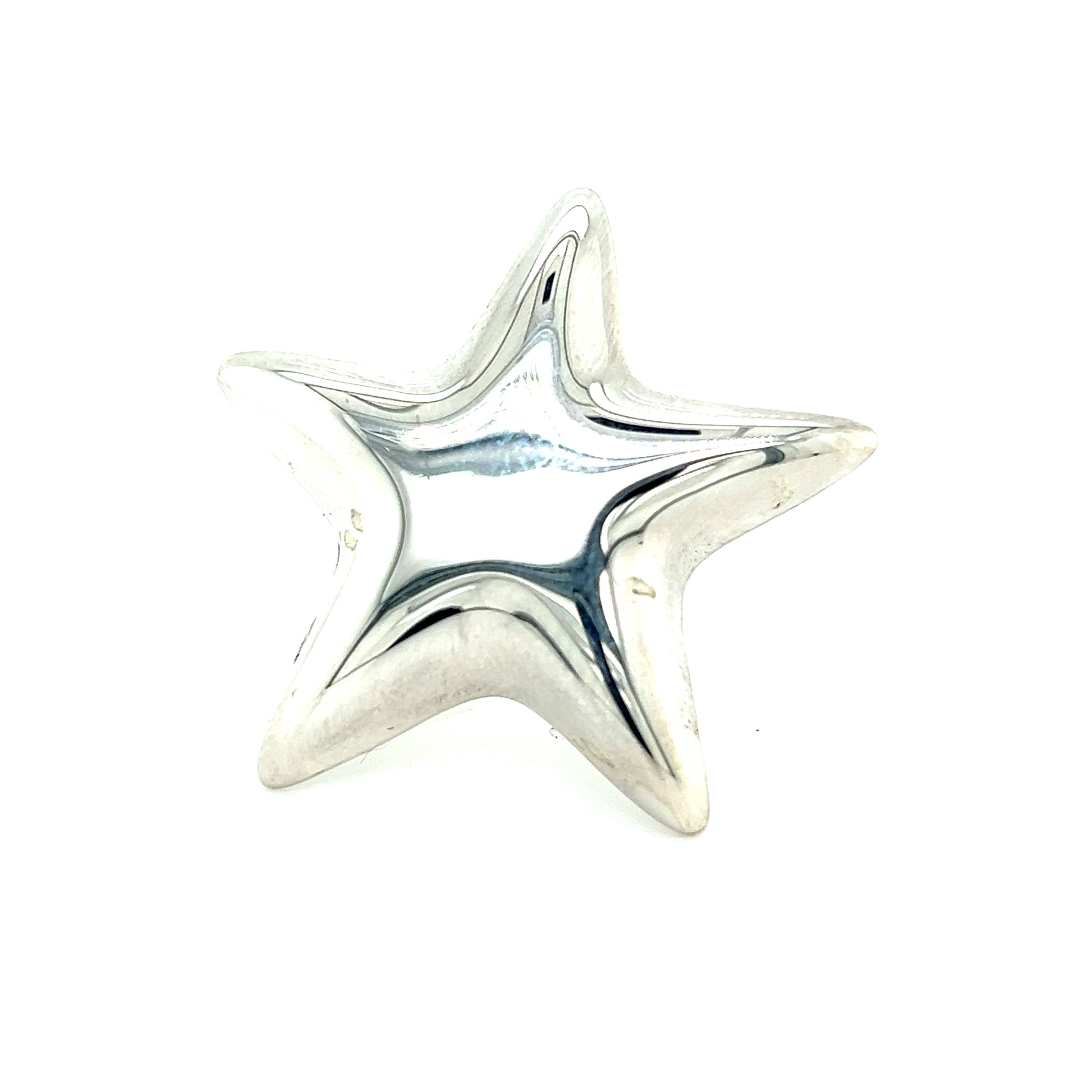 Tiffany & Co Estate Puffed Star Brooch Silver TIF549