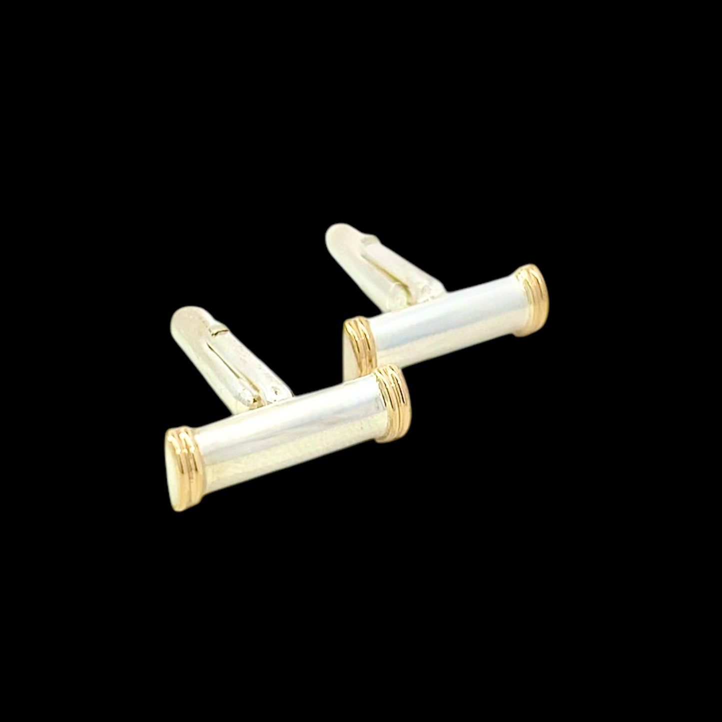 Tiffany & Co Estate Cufflinks 18k Gold Sterling Silver TIF763