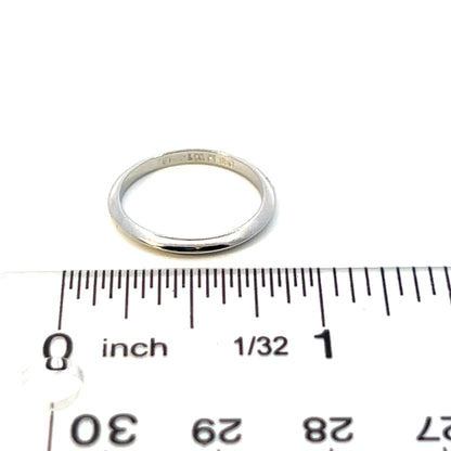 Tiffany & Co Estate Wedding Band Platinum 2 mm Thick TIF744