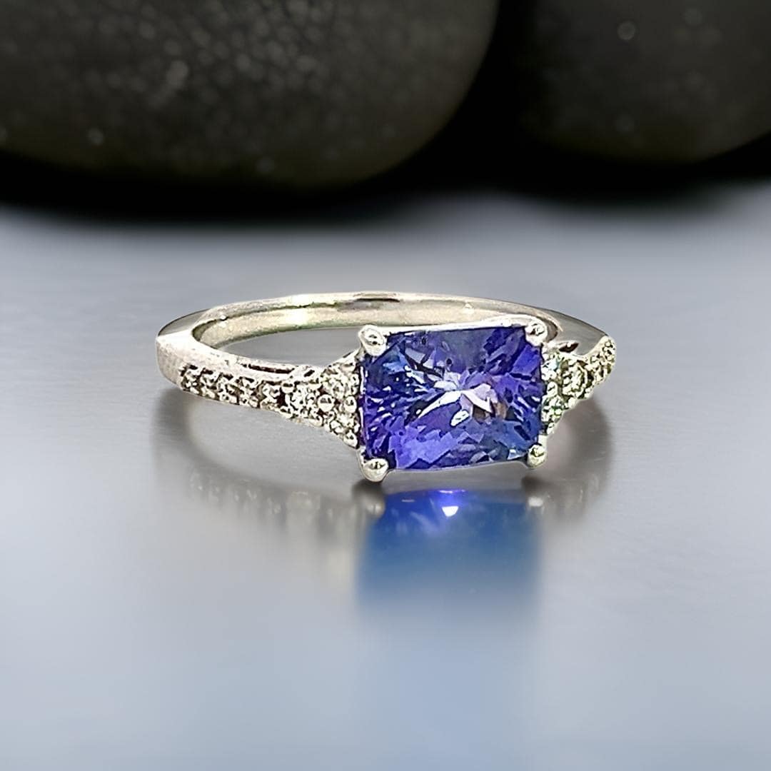 Natural Tanzanite Diamond Ring 6.25 14k Gold 1.79 TCW Certified $3,450 402650