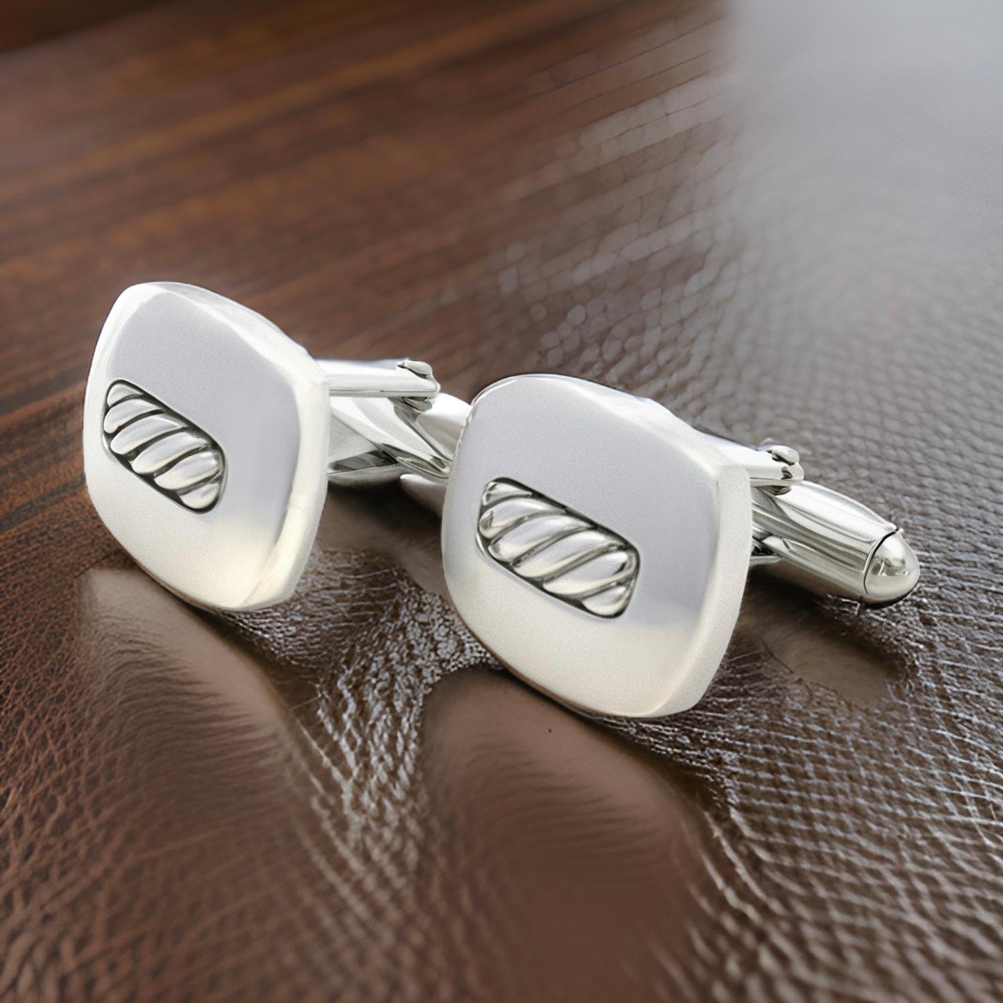 David Yurman Authentic Estate Cufflinks Silver DY494