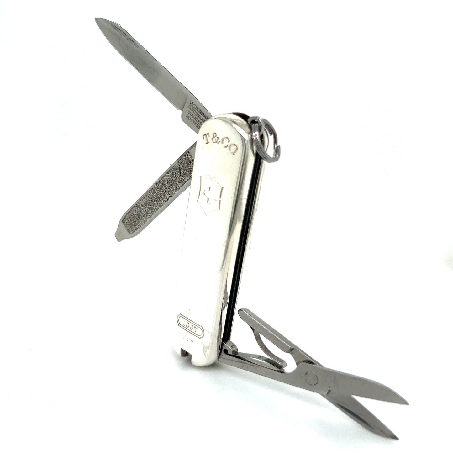 Tiffany & Co Estate Swiss Army Pocket Knife Silver TIF426