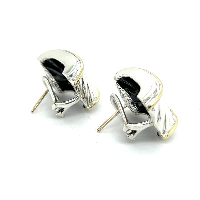 David Yurman Authentic Estate Earrings 14k Gold + Silver DY491