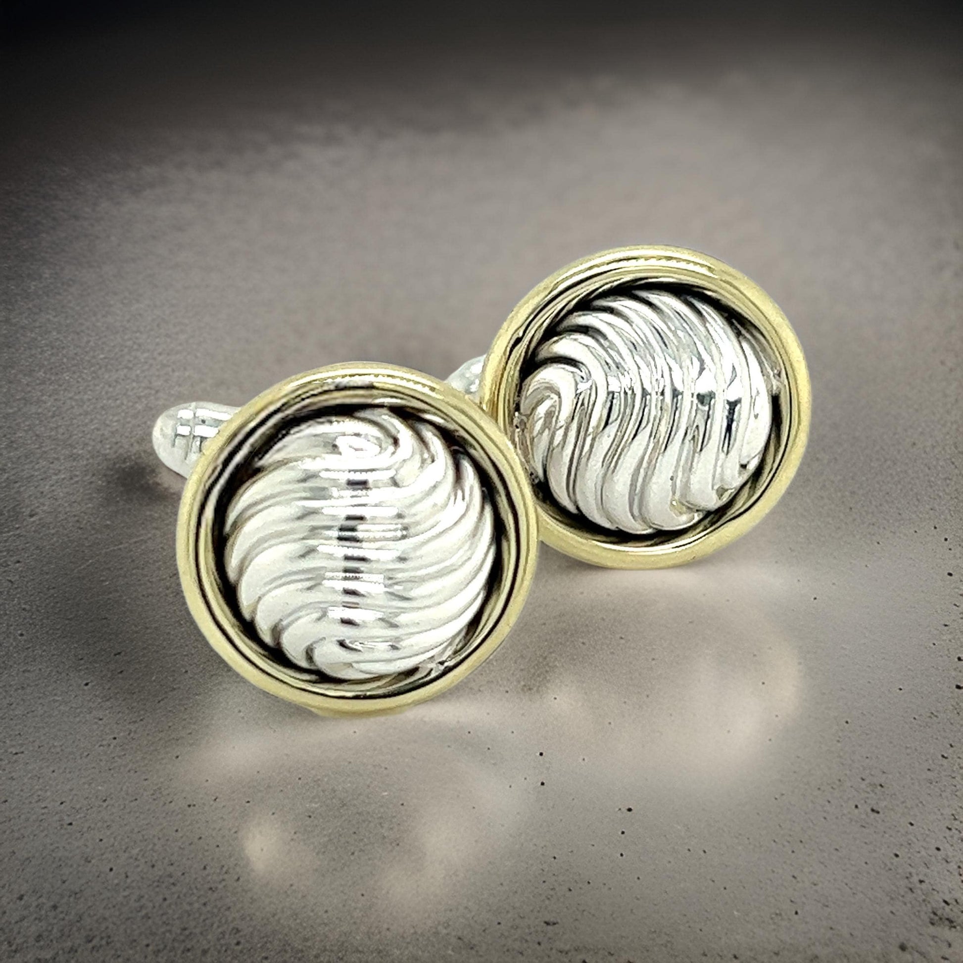 David Yurman Authentic Estate Cufflinks 14k Gold + Silver DY495