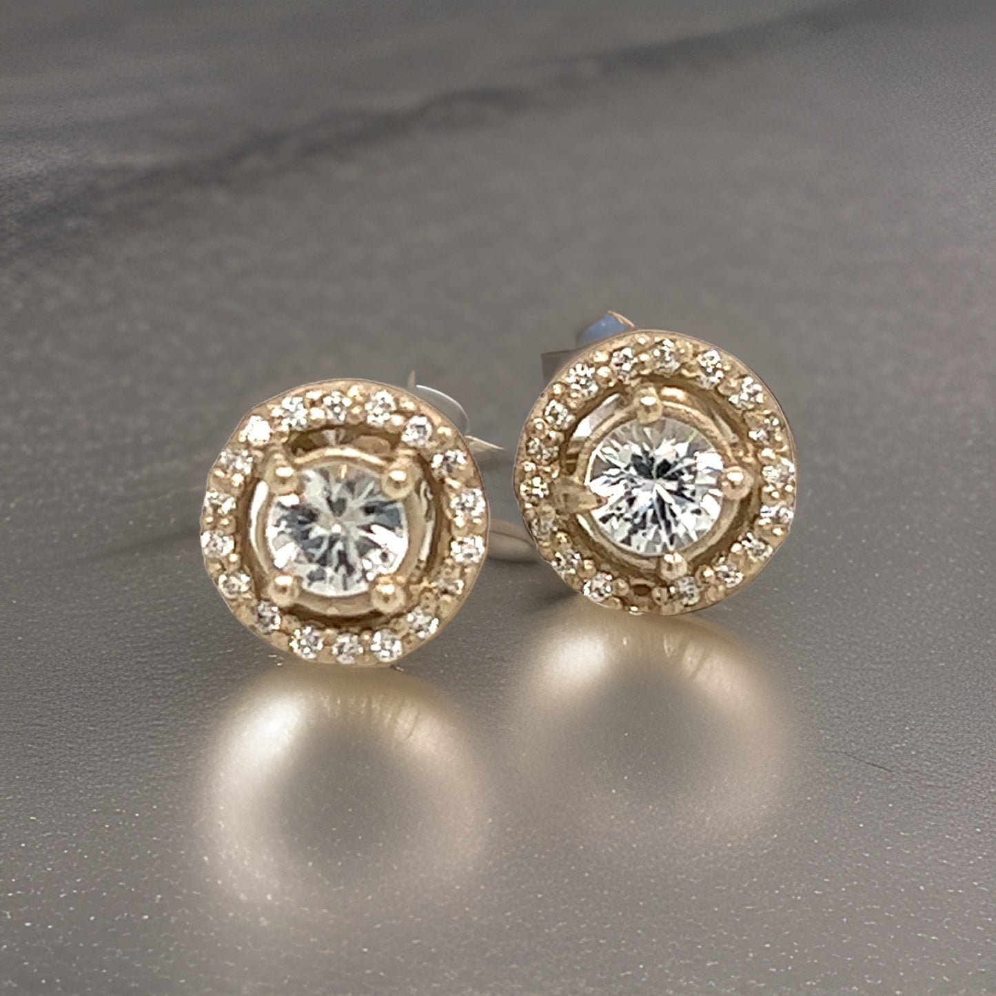 Natural Sapphire Diamond Stud Earrings 14k W Gold 0.83 TCW Certified $2,950 215614 - Certified Fine Jewelry