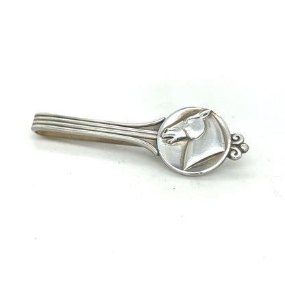 Georg Jensen Authentic Estate Horse Head Money Clip Tie Bar Silver GJ12 - Certified Fine Jewelry