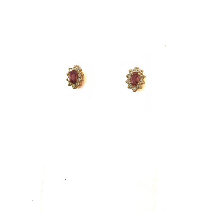 Natural Sapphire Diamond Stud Earrings 14k W Gold 0.90 TCW Certified $2,490 215609