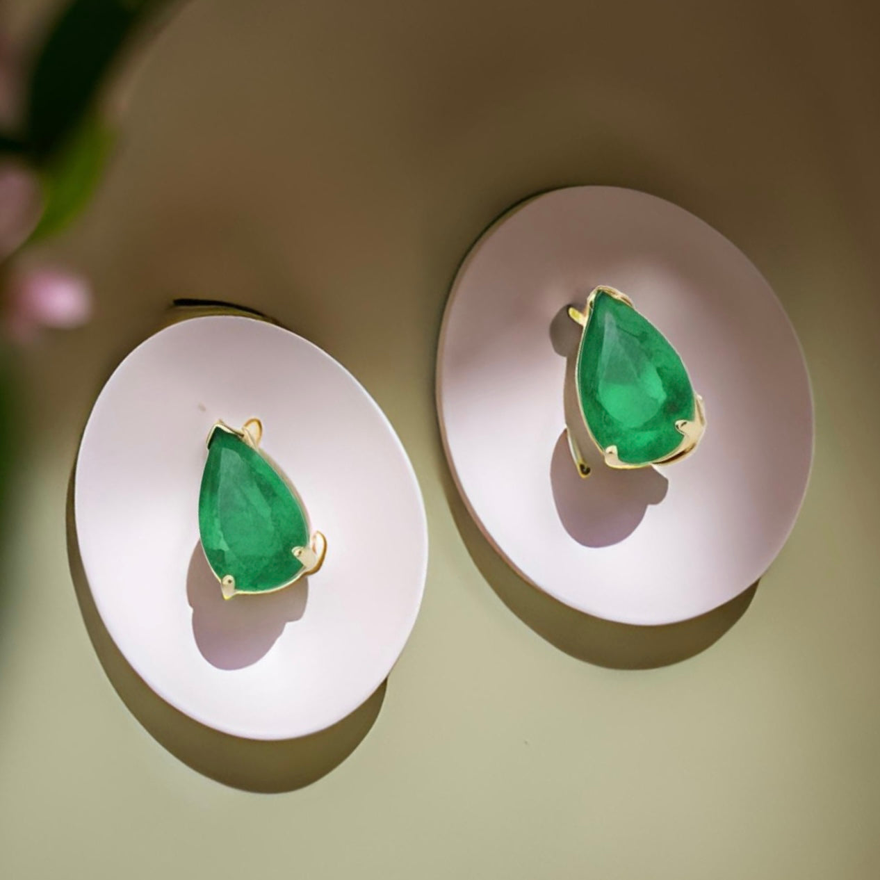 Natural Emerald Stud Earrings 14k Y Gold 1.60 Ctw Certified $2,790 215624