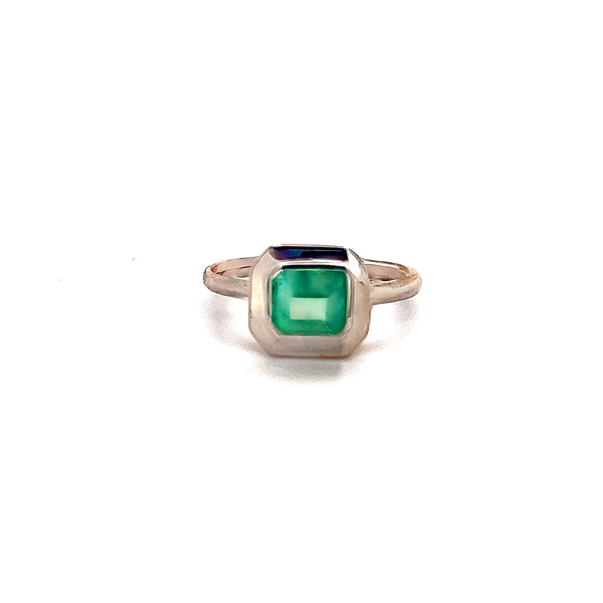 Natural Solitaire Colombian Emerald Ring 6.5 14k W Gold 1.35 Cts Certified $3,950 310576