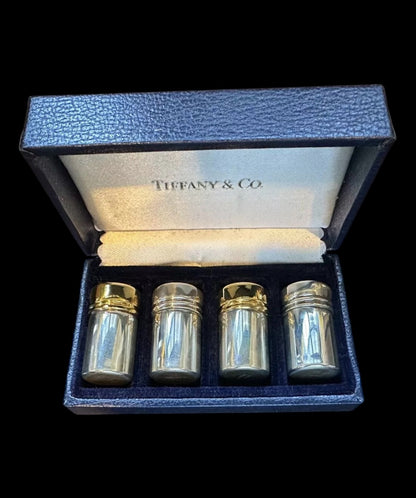 Tiffany & Co Estate Salt Pepper Shakers with Box Sterling Silver TIF742