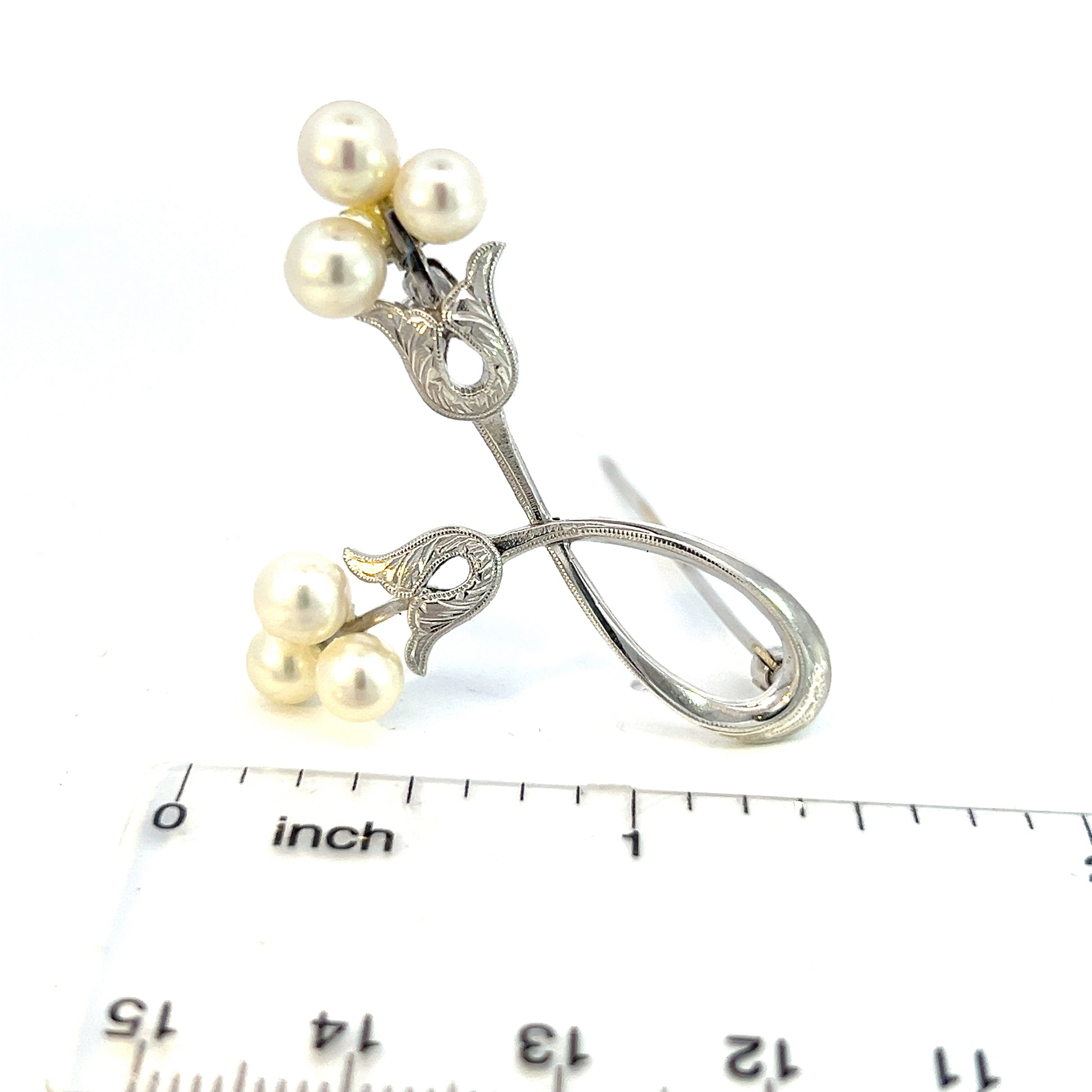 Mikimoto Estate Akoya Pearl Brooch Pin 5.60 mm 4.6 Grams M351 - Certified Fine Jewelry