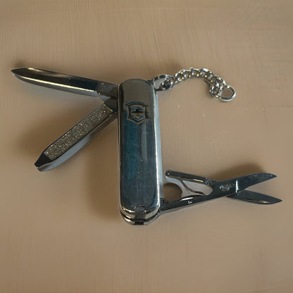 Tiffany & Co Estate Pocket Knife with Key chain 18k Silver TIF600 - Certified Fine Jewelry