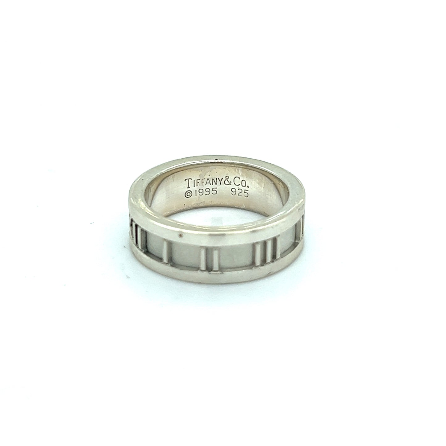 Tiffany & Co Authentic Estate Atlas Ring Size 6.5 Silver 6 mm TIF383
