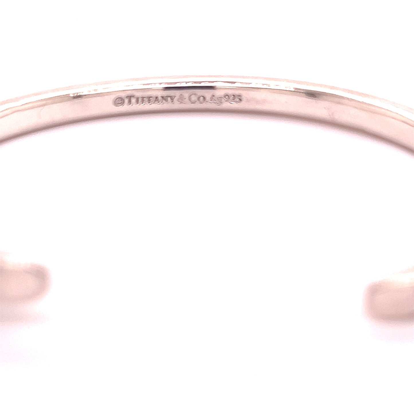 Tiffany & Co Estate Ladies Bangle Bracelet 8" Silver TIF438