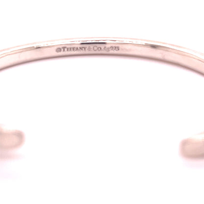 Tiffany & Co Estate Ladies Bangle Bracelet 8" Silver TIF438