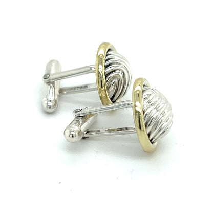 David Yurman Authentic Estate Cufflinks 14k Gold + Silver DY495