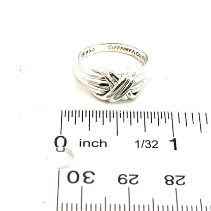 Tiffany & Co Estate X Signature Ring 7 Sterling Silver TIF648