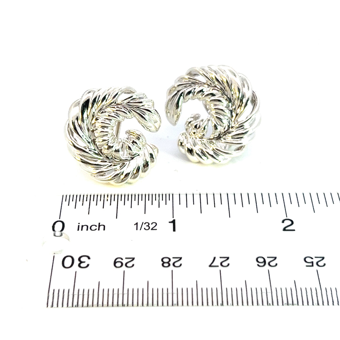 Tiffany & Co Estate Clip-on Earrings Silver TIF514