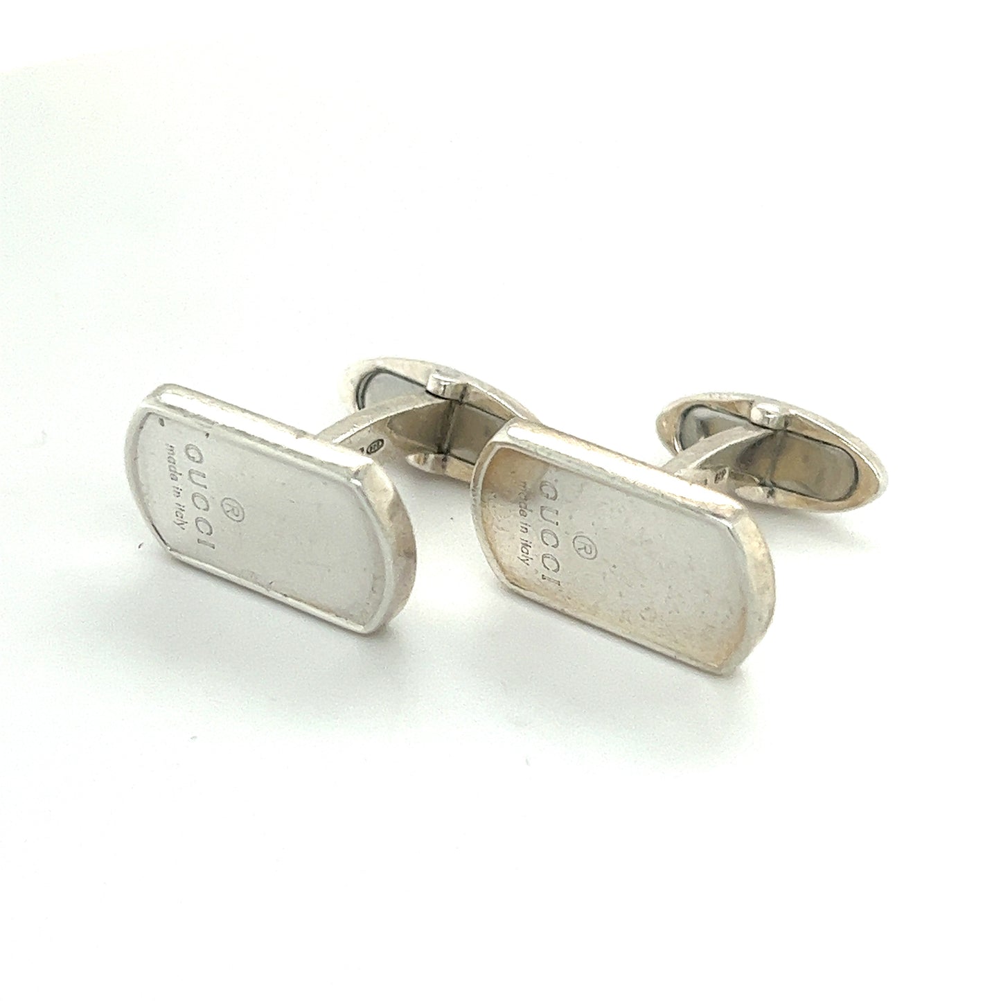 Gucci Estate Mens Cufflinks Sterling Silver G10 - Certified Fine Jewelry