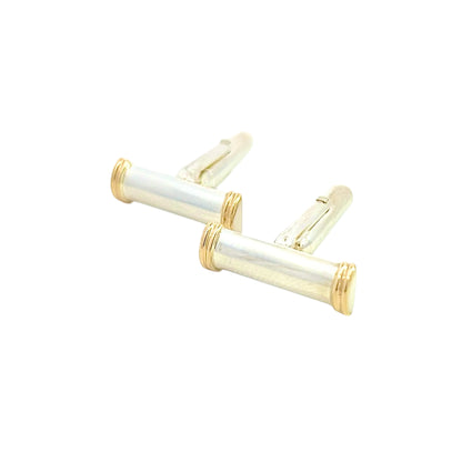 Tiffany & Co Estate Cufflinks 18k Gold Sterling Silver TIF763