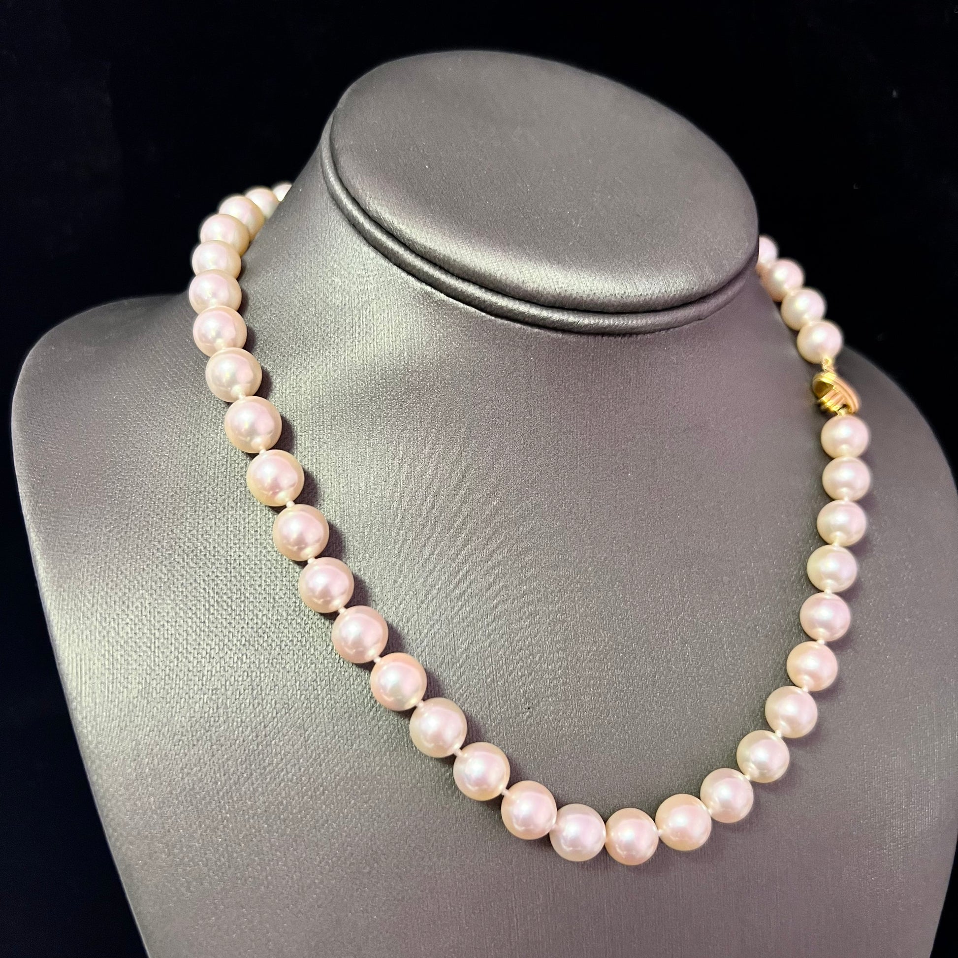 Tiffany & Co Estate Akoya Pearl Necklace 17" 18k Gold 9 mm Certified $24,975 401394 - Certified Fine Jewelry