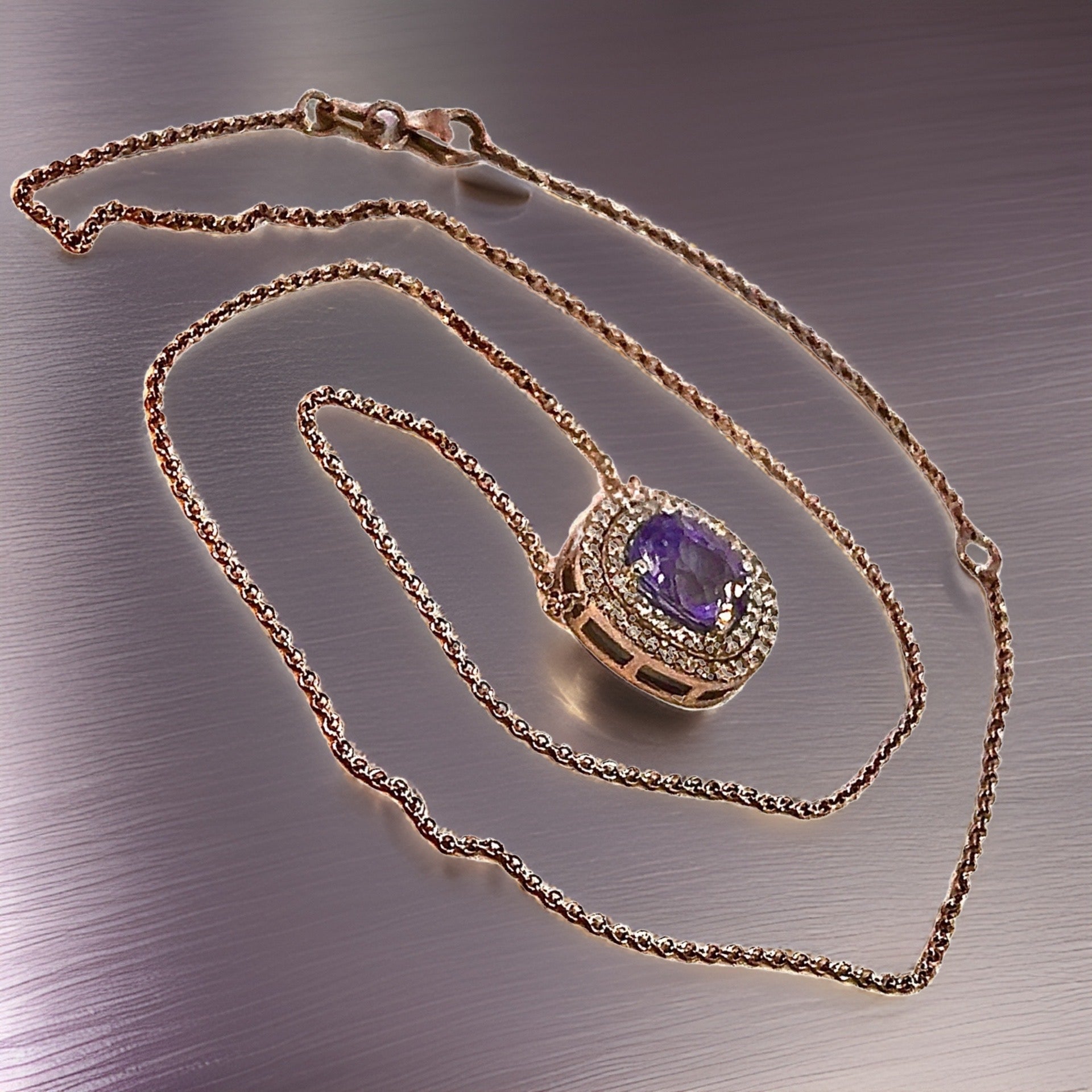Natural Sapphire Diamond Pendant 18" 14k WG 3.84 TCW Certified $6,950 310562 - Certified Fine Jewelry