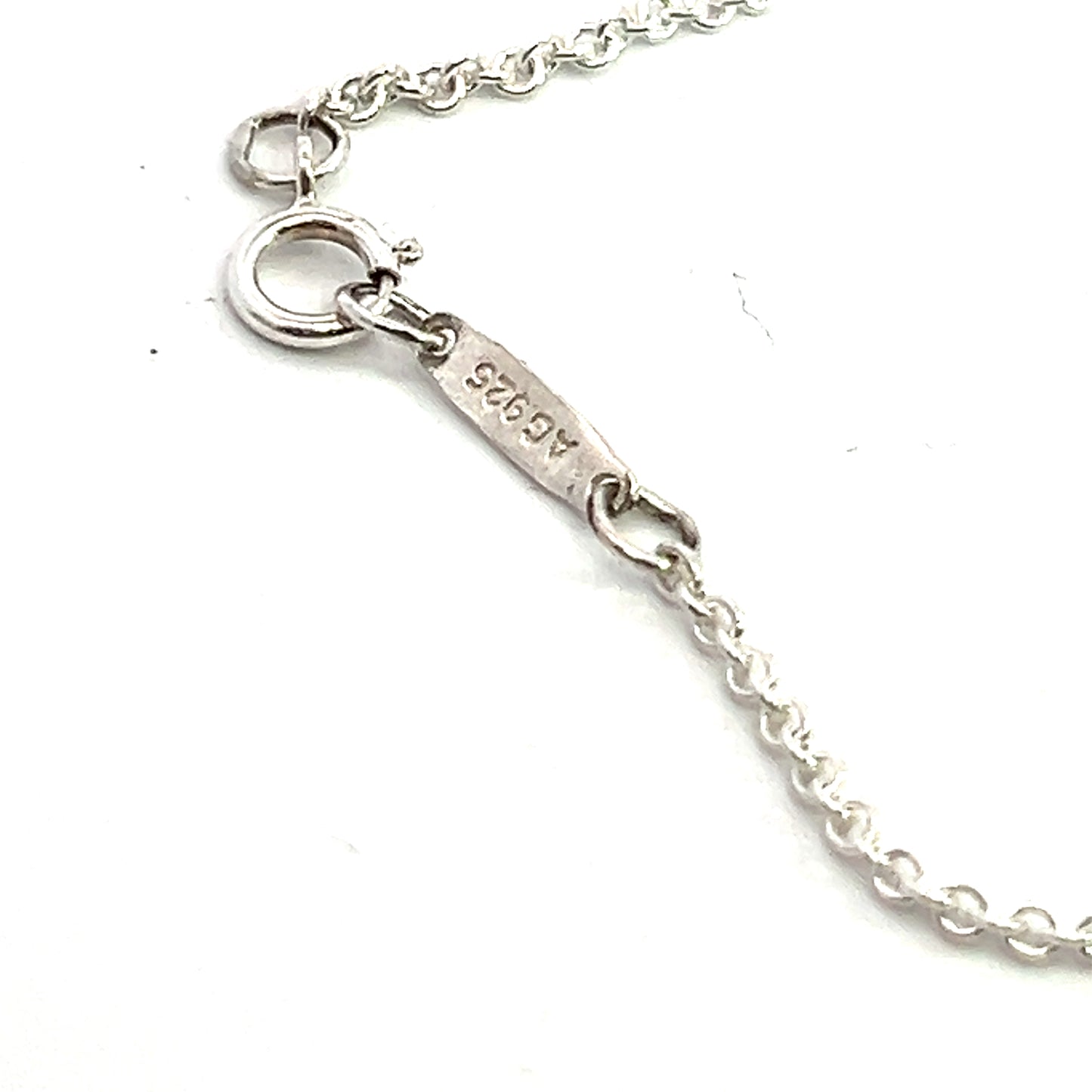 Tiffany & Co Estate Love Knot Necklace 17" Silver TIF651