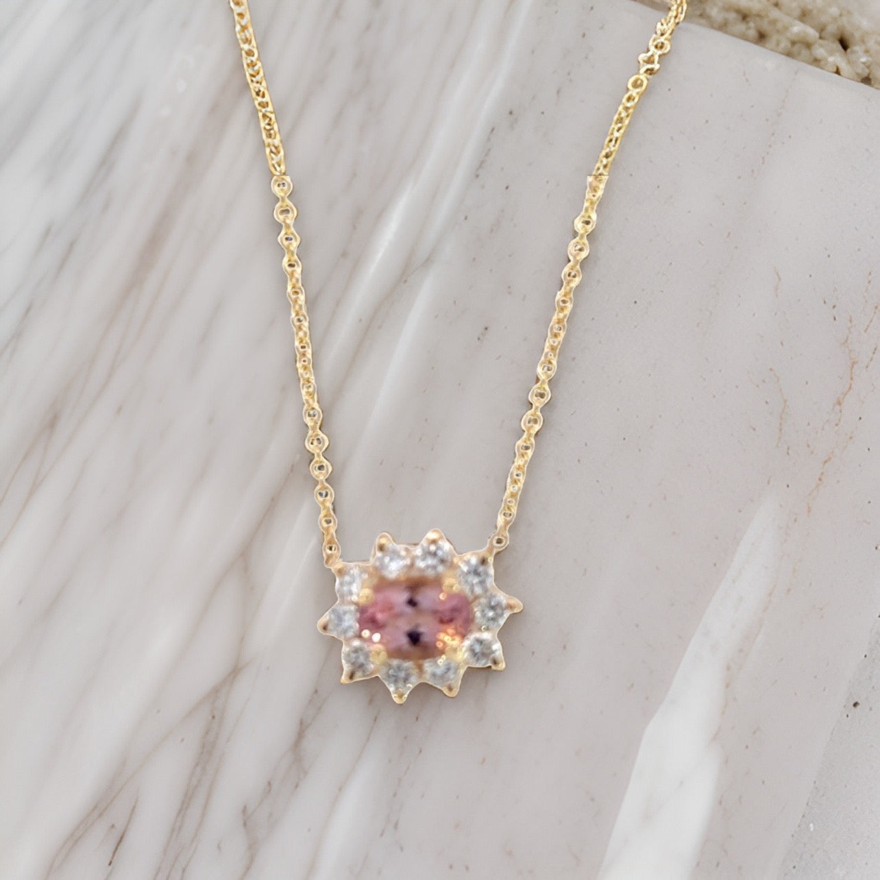 Natural Tourmaline Diamond Pendant Necklace 18" 14k YG 1.52 TCW Certified $3,450 311010 - Certified Fine Jewelry
