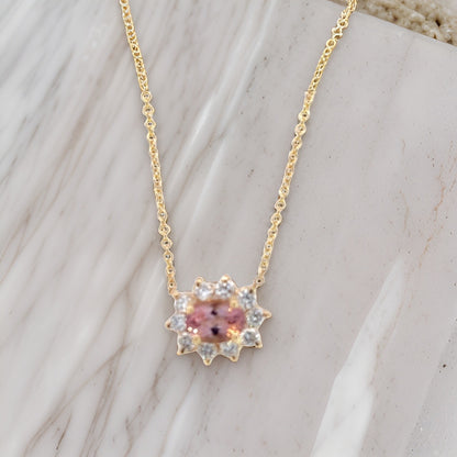 Natural Tourmaline Diamond Pendant Necklace 18" 14k YG 1.52 TCW Certified $3,450 311010 - Certified Fine Jewelry