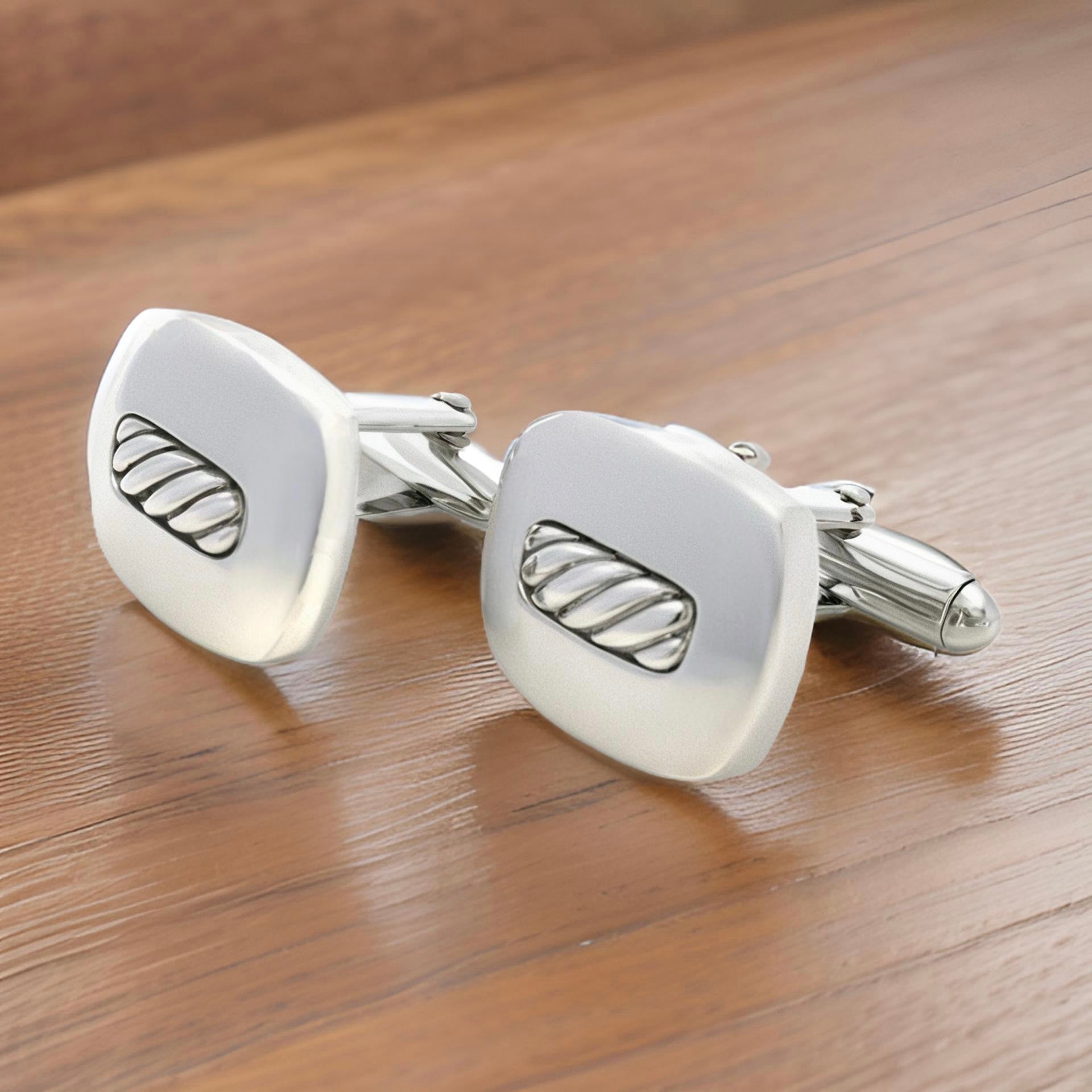 David Yurman Authentic Estate Cufflinks Silver DY494