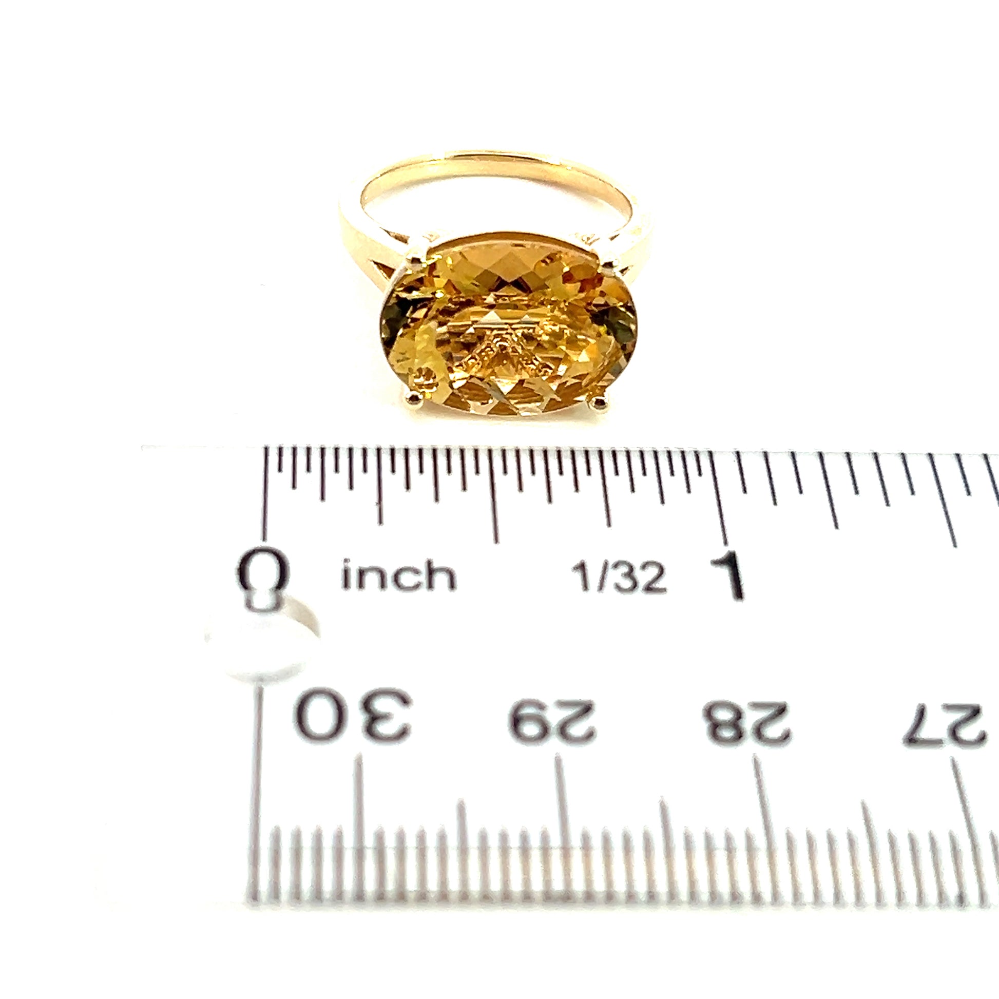 Natural Solitaire Citrine Ring 6.5 14k Y Gold 5.47 Cts Certified $2,950 310626 - Certified Fine Jewelry