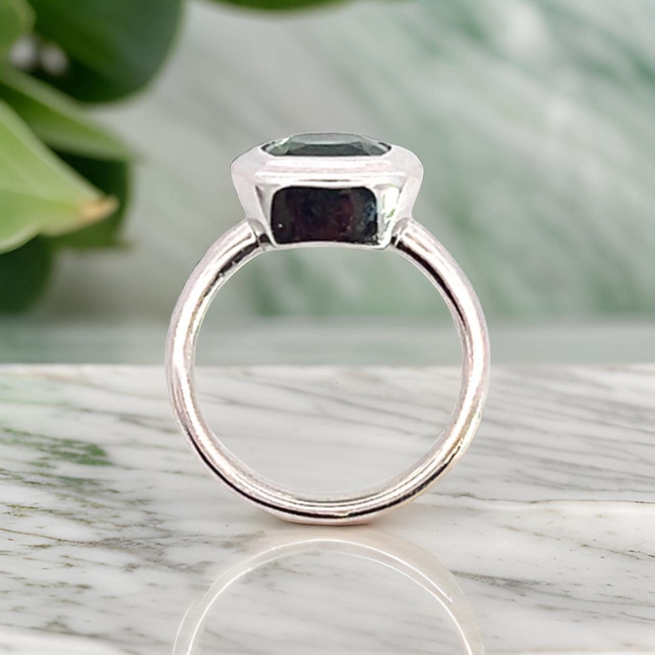 Natural Solitaire Tourmaline Ring 6.5 14k W Gold 2.25 TCW Certified $3,490 310623