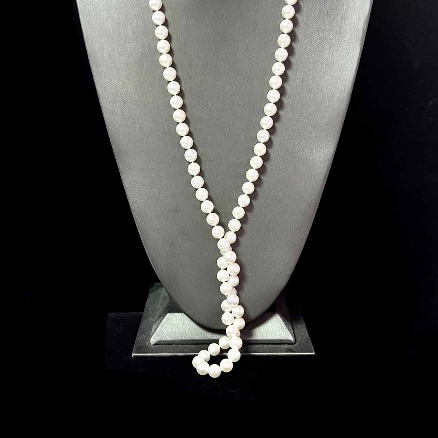 Tiffany & Co Estate Akoya Pearl Necklace 34" 18k White Gold Certified $39,850 308491 - Certified Fine Jewelry