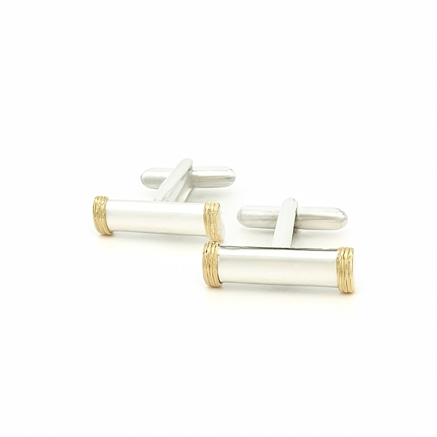 Tiffany & Co Estate Cufflinks 18k Gold Sterling Silver TIF763