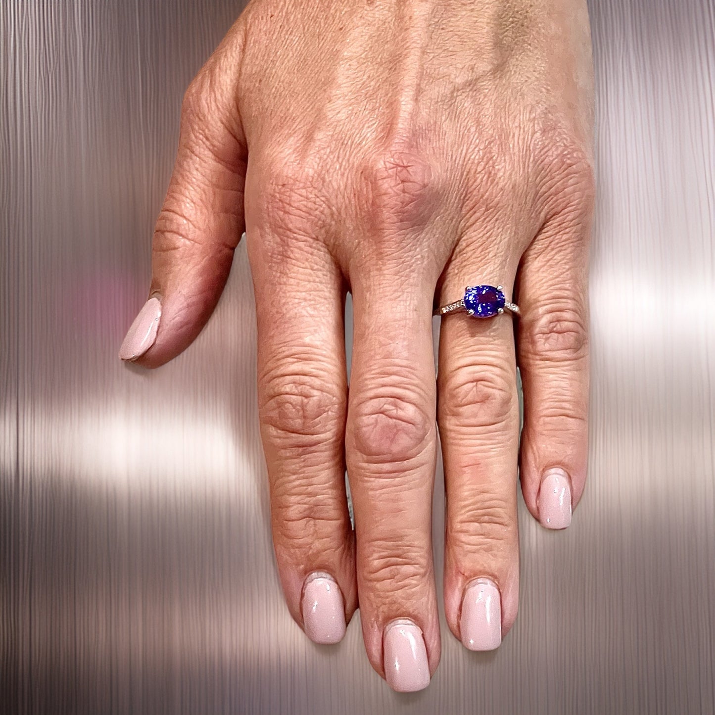 Natural Tanzanite Diamond Ring 6.5 14k WG 2.05 TCW Certified $3,950 310590 - Certified Fine Jewelry