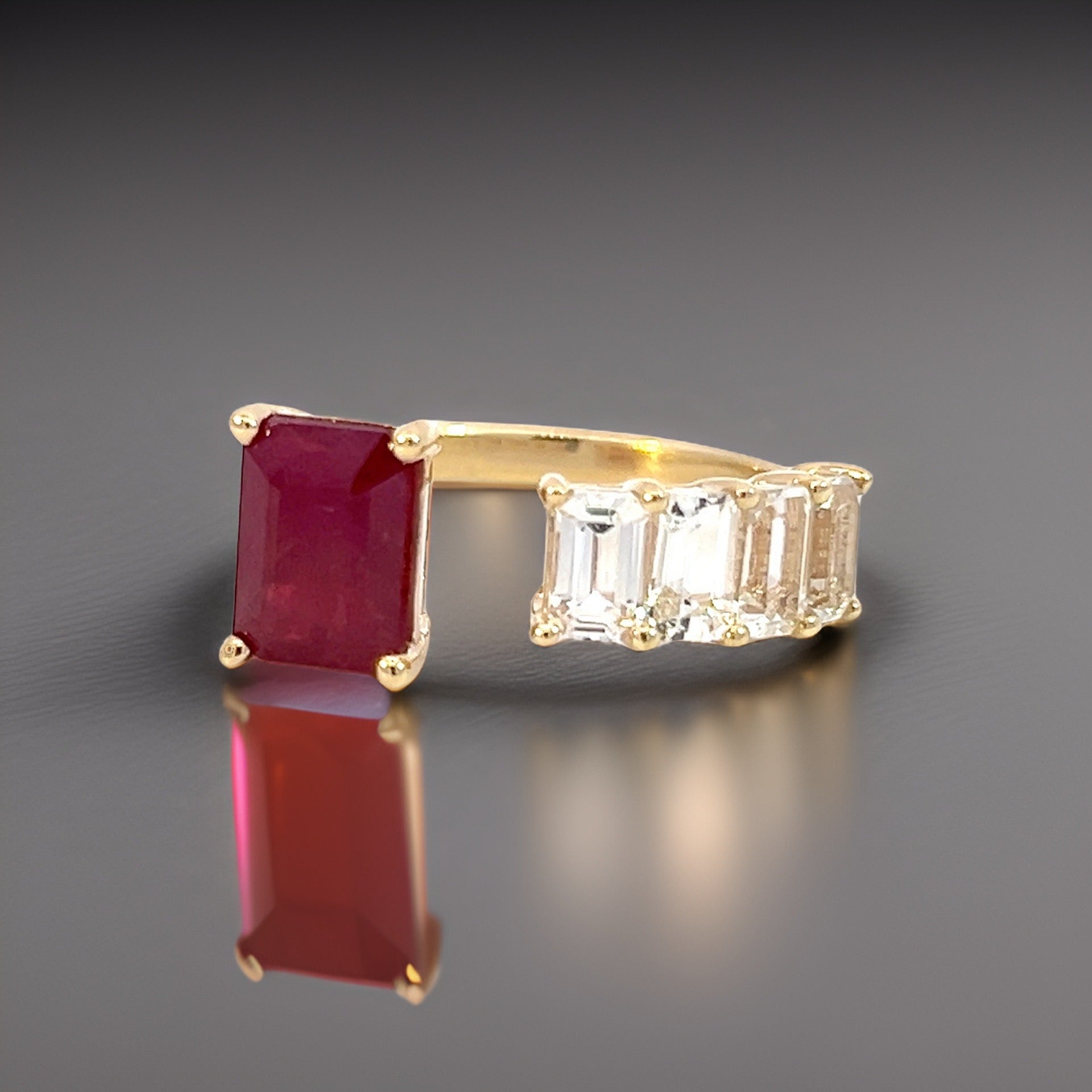 Natural Ruby Sapphire Ring 6.5 14k W Gold 3.64 TCW Certified $4,950 310635 - Certified Fine Jewelry