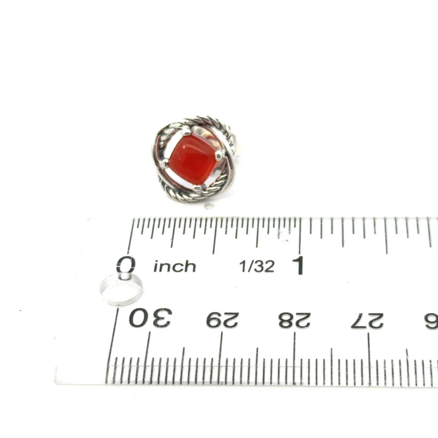 David Yurman Estate Carnelian Infinity Earrings 14kt + Silver DY536