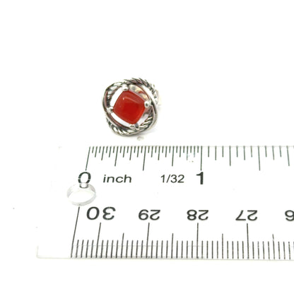 David Yurman Estate Carnelian Infinity Earrings 14kt + Silver DY536