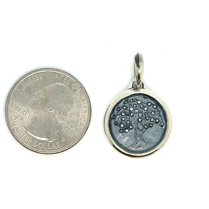 David Yurman Tree of Life Amulet Sterling Silver Estate DY573